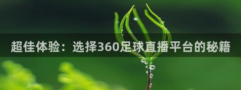 斗球直播免费观看：超佳体验：选择360足球直播平台的秘籍